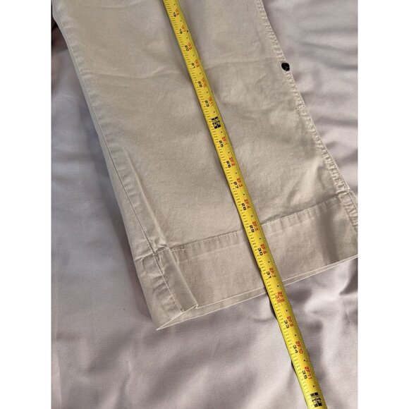 Lee Comfort Waistband Cargo Capri Pants Womens S 12 Khaki Beige Stretch Roll Tab - Picture 5 of 8